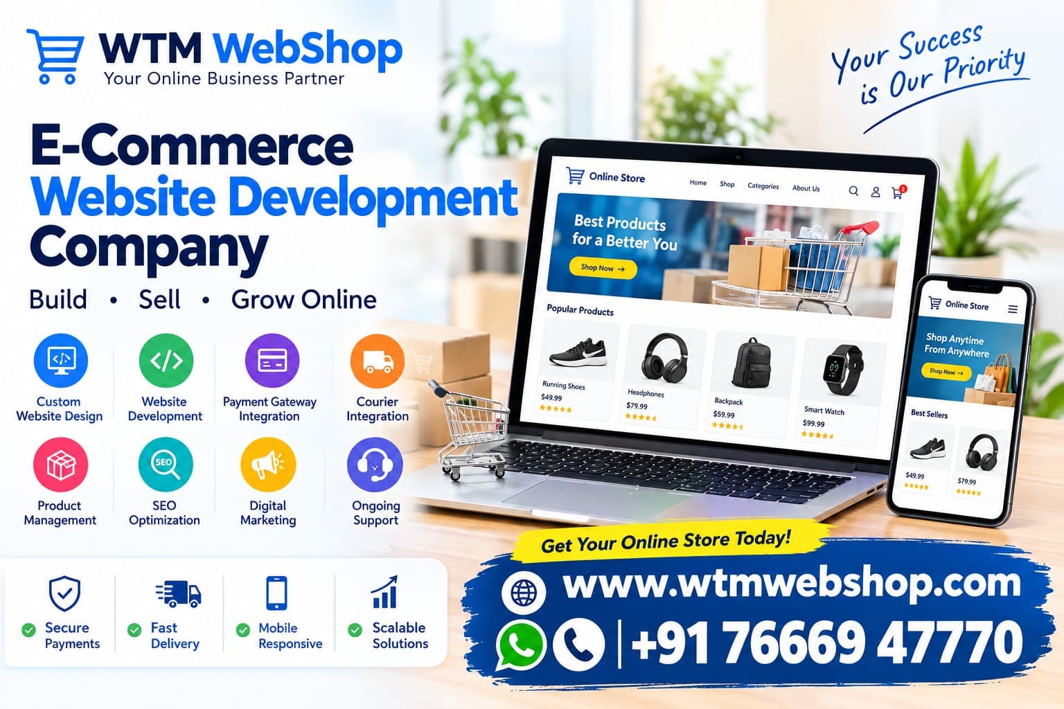 Can I Manage Products and Orders Through My E-commerce Website With WTM WebShop